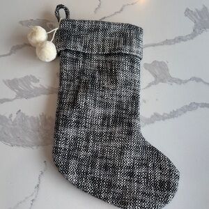 Hearth & Hand Magnolia Confetti Fleck Waffle-Knit Christmas Stocking Pom Poms